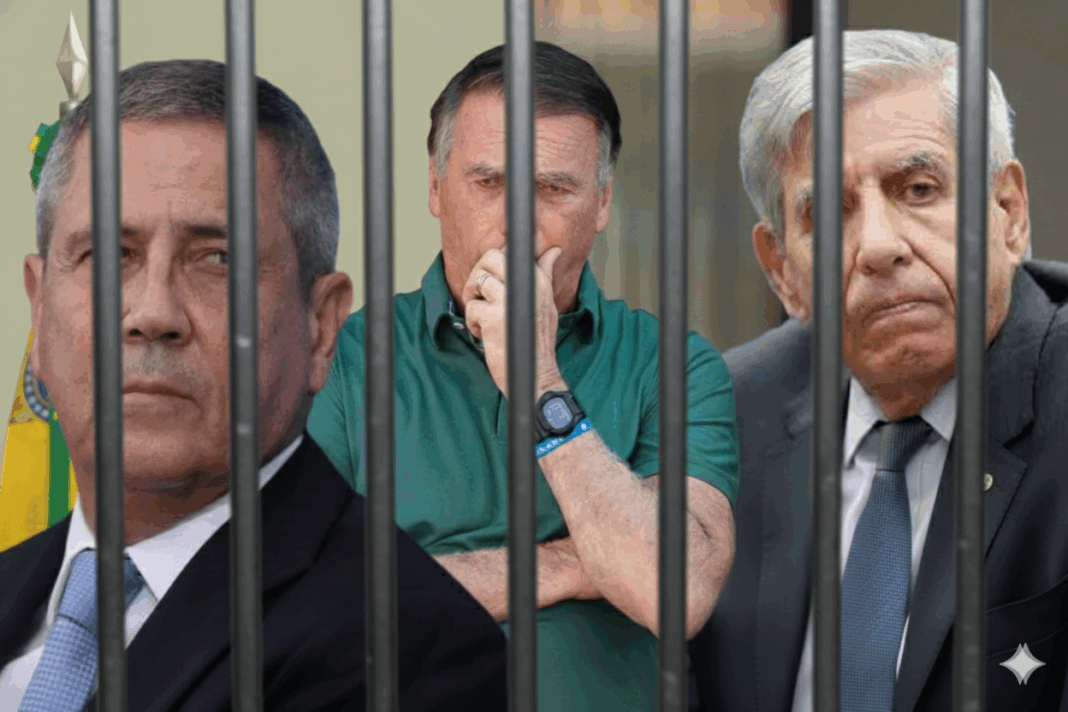 Augusto Heleno, Jair Bolsonaro e Walter Braga Neto. Foto: Agencia Brasil